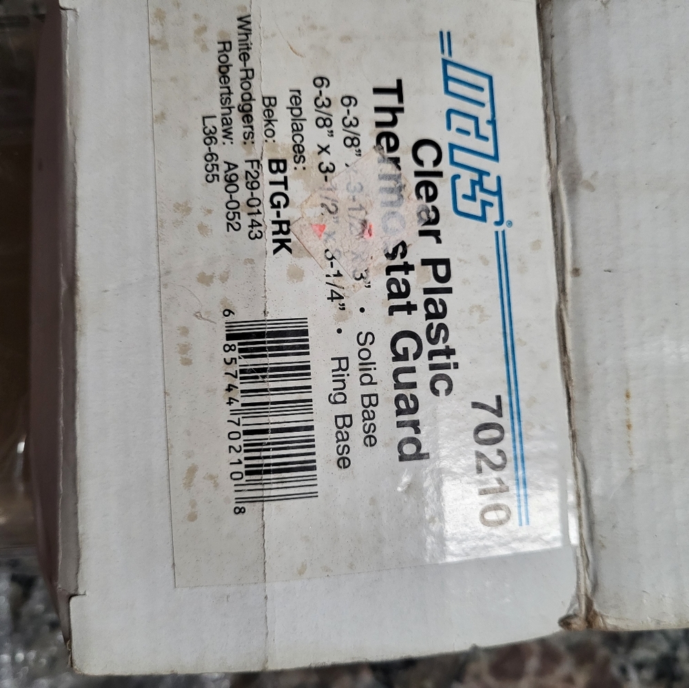 Mars 70210 Clear Plastic Thermostat Guard dual base new in box w/ 2 keys w/screw